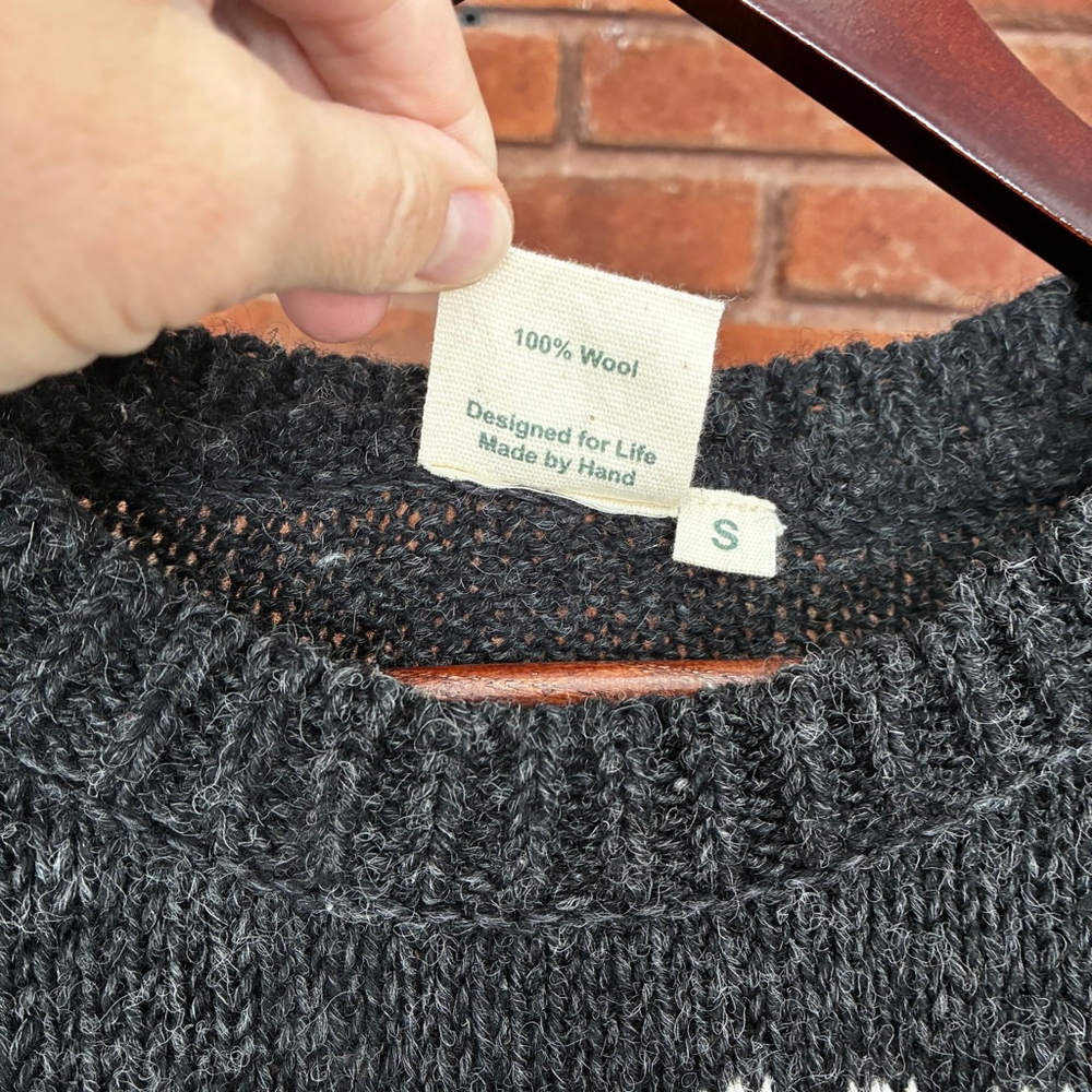 Pachamama 100% Wool Fair Isle Sweater Women’s Sm Scandi Style Nordic Cottagecore - Picture 7 of 15